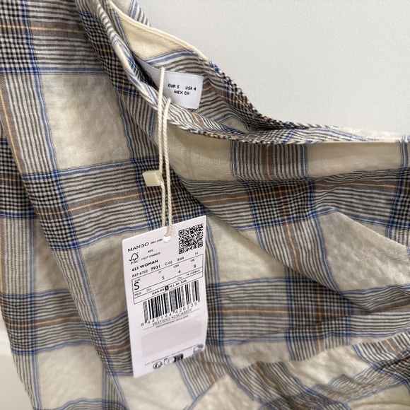 Mango CHECK ASYMMETRICAL DRESS - Picture 8 of 8